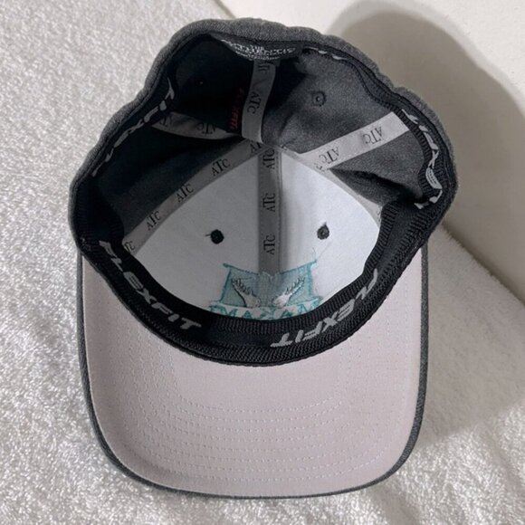 Makami College Grey Teal Embroidered Flex Fit Hat S/M - Picture 8 of 11